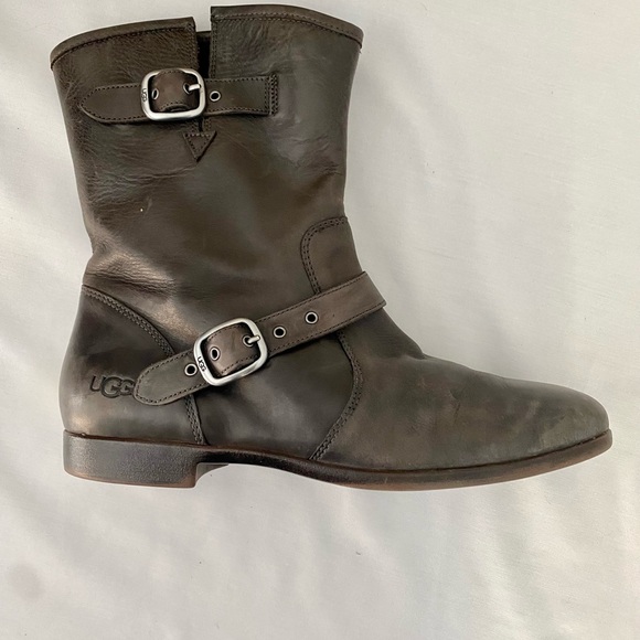 Ugg	 Frances Boot Sz 10 Gray Brown Genuine Leather - Picture 10 of 15